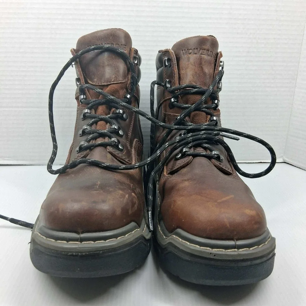 Wolverine‎ Durashocks Flex Brown Leather Waterproof Composite Toe Work Boots 8M